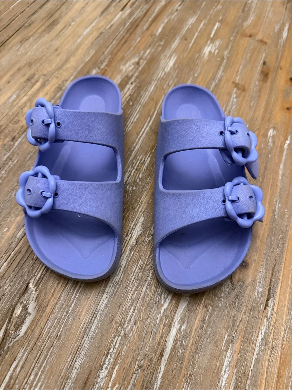 GAP Kids Lavender Double-Buckle Slide Sandals